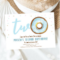 Donut Watercolor Two Sweet Boy Zweiten Geburtstag
