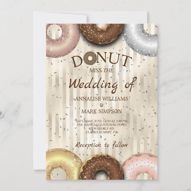 DONUT-WEDD-INVITATION EINLADUNG (Vorderseite)