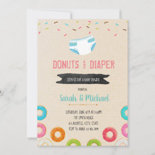 Donut-Windel-Party-Einladung Einladung