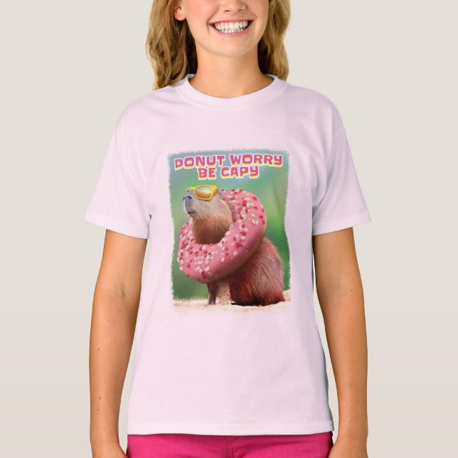Donut Worry be Capy T-Shirt (Vorderseite)