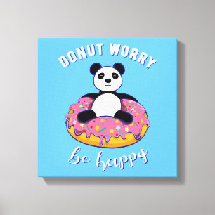 Donut Worry Be Happy II Leinwanddruck