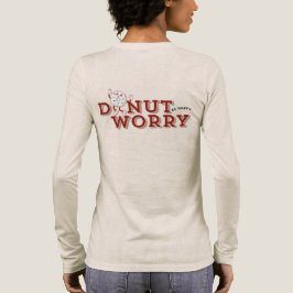 Donut Worry Be Happy Lustiges Retro T-Shirt Tri-Blend Shirt
