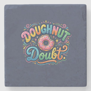 Donut-Zweifel Lustiges Donut Grafik T-Shirt Steinuntersetzer