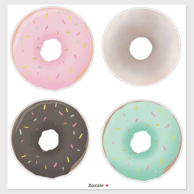 Donuts Aufkleber (Blatt)