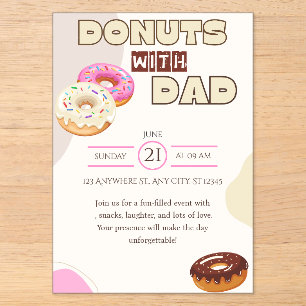 Donuts avec Papa Invitation Fête des Pères Célébra