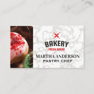 Donuts Bäckerei Frisch Brot Buttone Visitenkarte