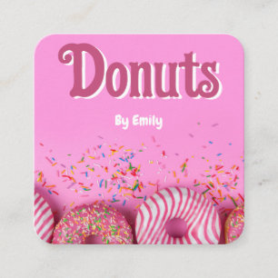 Donuts Bakery Carré Carte de visite