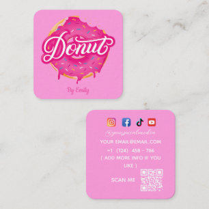 Donuts Bakery Carré Carte de visite