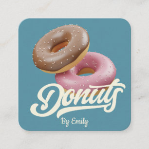 Donuts Bakery Square Business Card Quadratische Visitenkarte