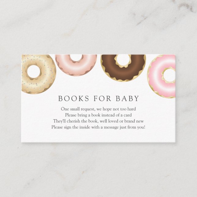 Donuts Bücher für die Beipackkarte für Kinder Begleitkarte (Vorderseite)