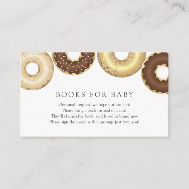 Donuts Bücher für die Beipackkarte für Kinder Begleitkarte (Vorderseite)