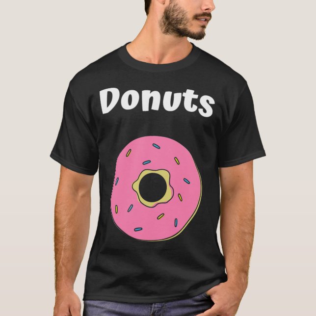 Donuts bunter Ekavator Junge T-Shirt (Vorderseite)
