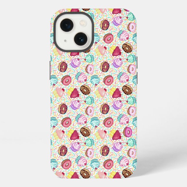 Donuts, buntes Gebäck, bunte Snacks iPhone Hülle (Rückseite)