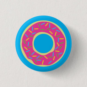 Donuts Colorful Doughnut 1 Geburtstag Party Thema Button