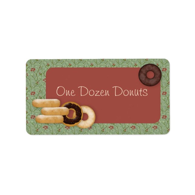 Donuts Custom Product Labels Adressaufkleber (Vorne)