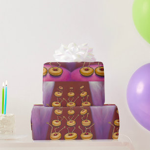 Donuts Dancing Whimsical Doughnut Zeichen Geschenkpapier