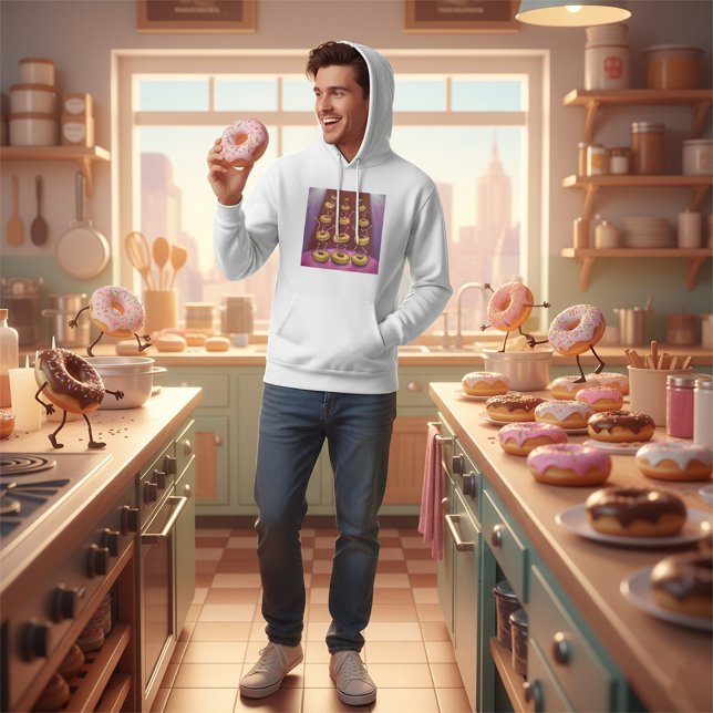 Donuts Dancing Whimsical Doughnut Zeichen Hoodie (Von Creator hochgeladen)