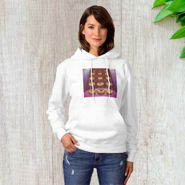 Donuts Dancing Whimsical Doughnut Zeichen Hoodie (Von Creator hochgeladen)