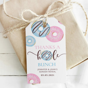 Donuts dank einer Hole-Hunde-Gender-Offenbarung Geschenkanhänger