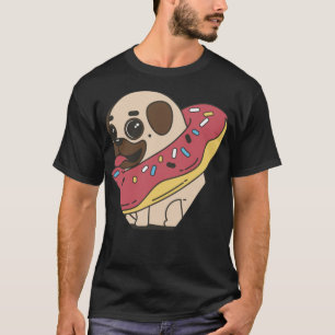 Donuts Donut Mops Mops Hunde Hunde Backwaren T-Shirt