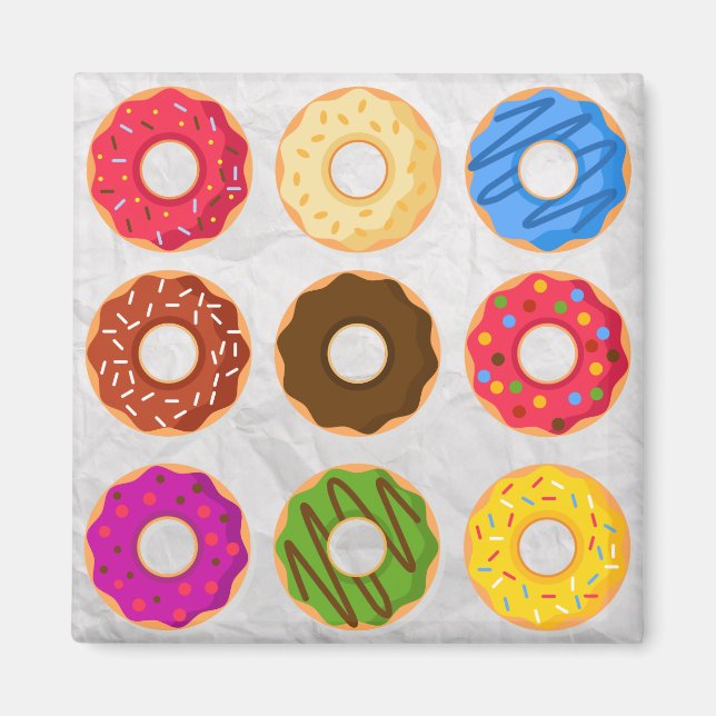 Donuts Donuts und Donuts Magnet (Vorne)