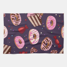 Donuts Druck Geschirrtuch
