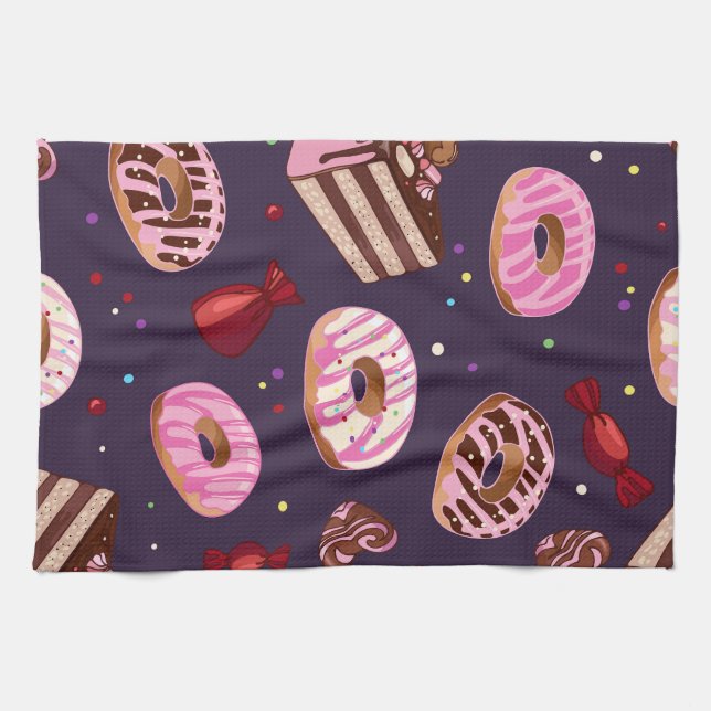 Donuts Druck Geschirrtuch (Horizontal)