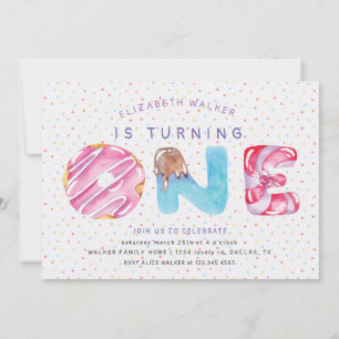 Donuts et Sprinkings première invitation d'anniver