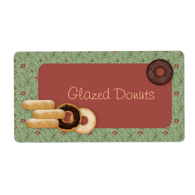 Donuts Étiquettes de produits personnalisés (Devant)