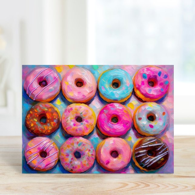 Donuts Farbenfrohe moderne Abstrakte Kunst Karte (Von Creator hochgeladen)