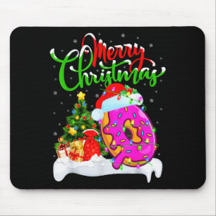 Donuts Food Lover Weihnachtsdekorationen Santa Don Mousepad