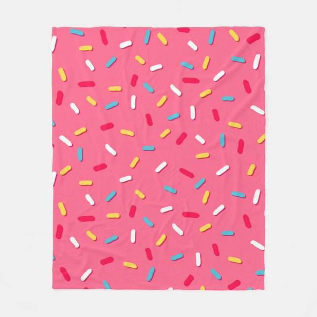 Donut's Glaze nahtlos Muster, rosa Hintergrund, t Fleecedecke (Vorderseite)
