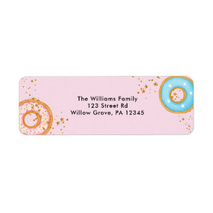 Donuts Gold Sprinkles Rosa Rücksendeadresse