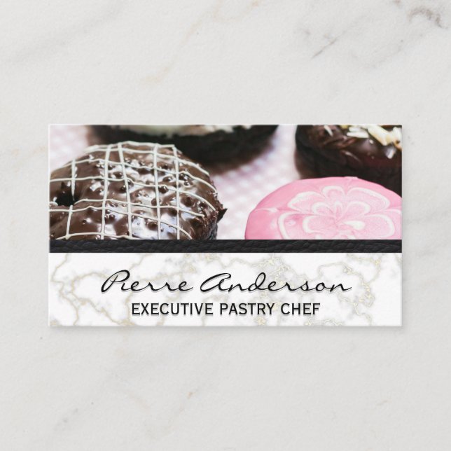 Donuts | Goldmarmor | Leder-Upholster Treuekarte (Vorderseite)