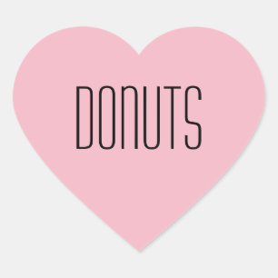 Donuts Heart Sticker