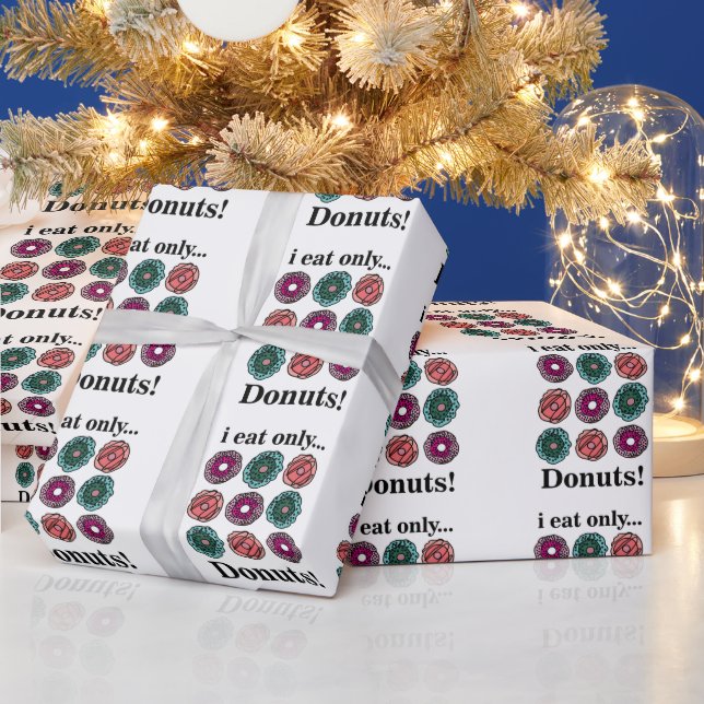 Donuts Ich esse nur Donuts Geschenkpapier (Feiertage)