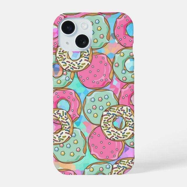 Donuts, Kuchen, Küche iPhone 15 Hülle (Rückseite)