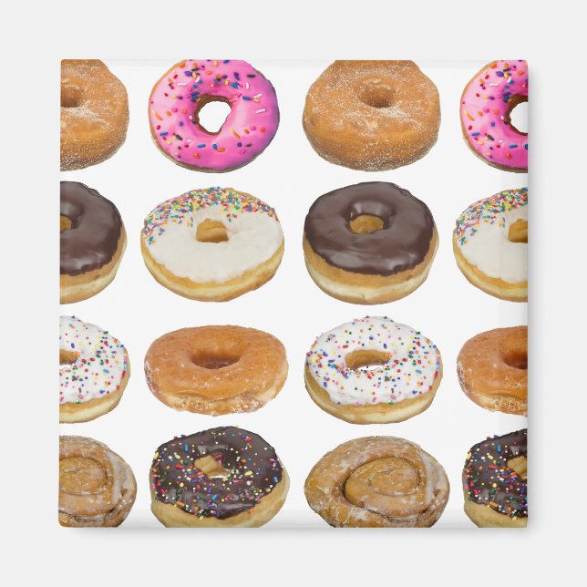 Donuts Lover Fun Doughnut Magnet (Vorne)