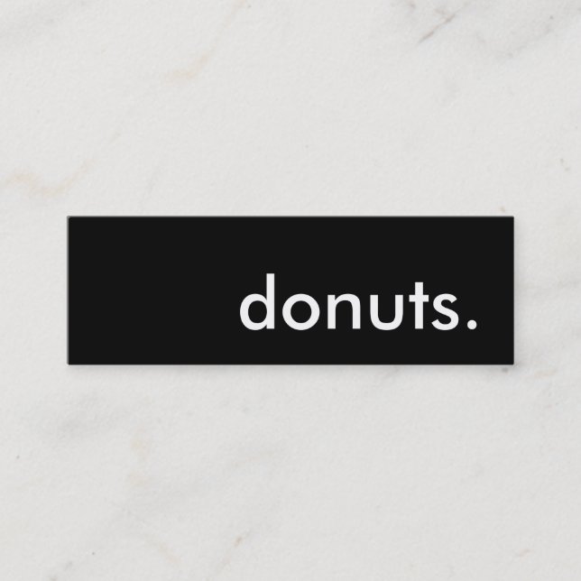 Donuts. Mini Visitenkarte (Vorderseite)