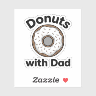 Donuts mit Papa Vintage Donut Shirt Design_1 Aufkleber