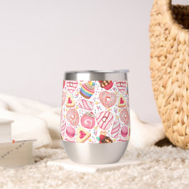Donuts mit Sprinklen Muster Thermalwine Tumbler