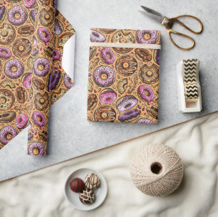 Donuts mit Sprinklmuster Geschenkpapier