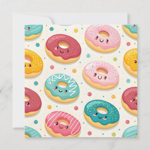 Donuts-Muster Einladung