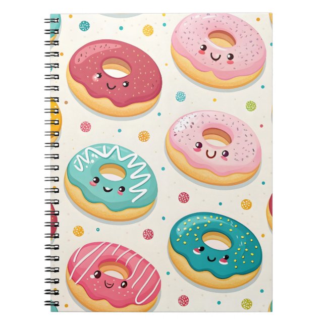 Donuts-Muster Notizblock (Vorderseite)