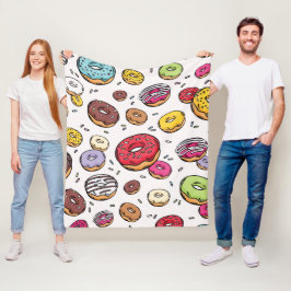 Donuts nahtloses Muster Fleecedecke
