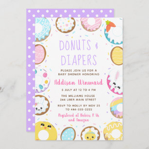 Donuts Oaster Baby Dusche Einladung