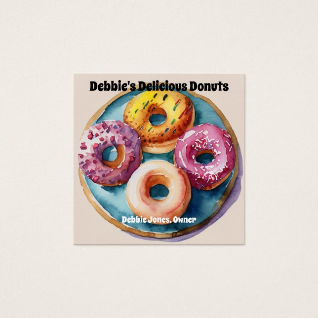 Donuts oder Bakery Business Card (Vorderseite)