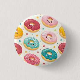 Donuts Pattern Button