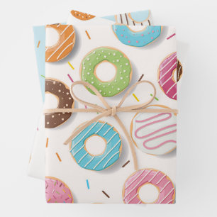 Donuts Pattern Geschenkpapier Set