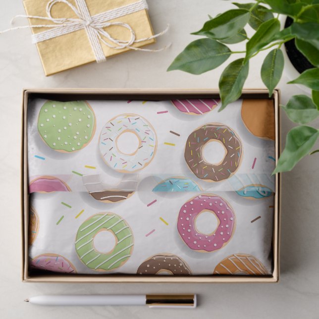 Donuts Pattern  Seidenpapier (Geschenk)
